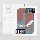 Sauber halten postkarte (Vorne/Hinten)