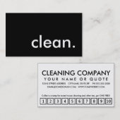 sauber. LoyalitätsLochkarte Treuekarte (Vorne/Hinten)