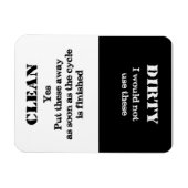 Sauber oder dreckig - diese Geschirr sind sauber Magnet (Horizontal)