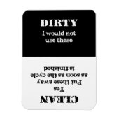 Sauber oder dreckig - diese Geschirr sind sauber Magnet (Vertikal)