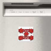 Sauber oder dreckig Poinsettias Geschirrspüler Mag Magnet (In Situ (Geschirrspüler))