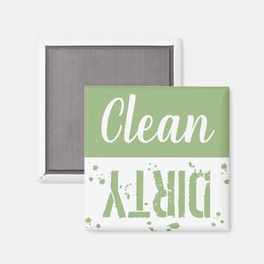 Sauber oder schmutzig | Geschirrspülmaschine für d Magnet (Vorderseite/Rückseite)