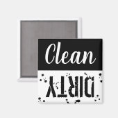 Sauber oder schmutzig | Geschirrspülmaschine Magnet (Vorderseite/Rückseite)