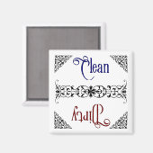 Sauber oder schmutzig magnet (Vorderseite/Rückseite)