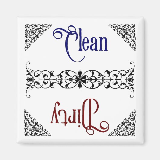 Sauber oder schmutzig magnet (Vorne)