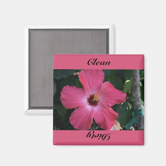 sauber, schmutzig magnet (Vorderseite/Rückseite)