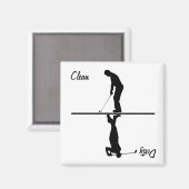 Sauber / schmutziger Golf Magnet (Vorderseite/Rückseite)