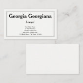 Sauber u. beruflich, mit Dreifach-Line-Grenze Visitenkarte (Vorne/Hinten)