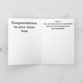 Sauber und nüchtern karte (Innenseite)