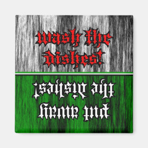 Sauber waschen und weglegen, Geschirrspüler Magnet