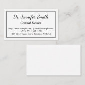 Saubere allgemeine Zahnarztkarte Visitenkarte (Vorne/Hinten)