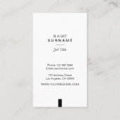 Saubere B&W Vertikale des beruflichen Visitenkarte (Rückseite)