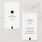 Saubere B&W Vertikale des beruflichen Visitenkarte (Vorne/Hinten)