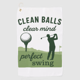 Saubere Balls Klare Gedanken perfekt Schwingen Fun Golfhandtuch