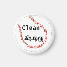 Saubere Baseball-Geschirrspülmagnete