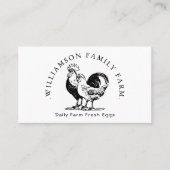 Saubere Bauern Markt Bio Hühnereier Visitenkarte (Vorderseite)