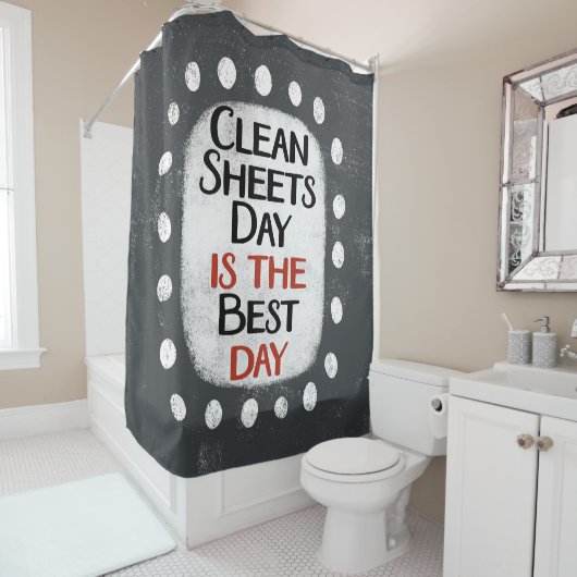 Saubere Bettkopfdusche Duschvorhang (Beispiel)