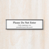 Saubere "Bitte nicht eintragen" Türzeichen Türschild (Vorderseite )