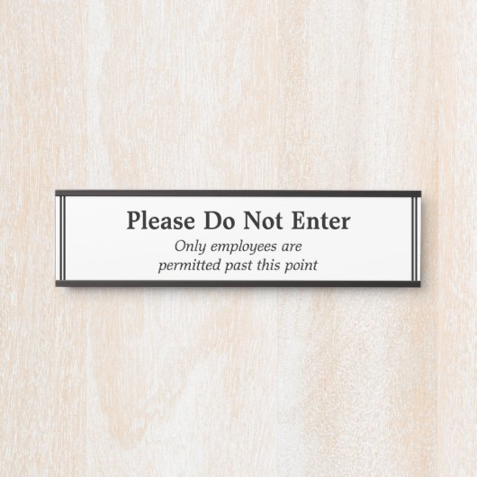 Saubere "Bitte nicht eintragen" Türzeichen Türschild (Vorderseite )