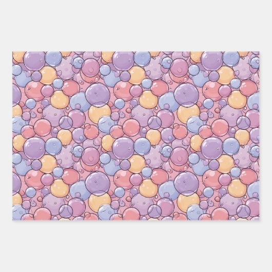 Saubere Blasen Geschenkpapier Set (Vorderseite 3)