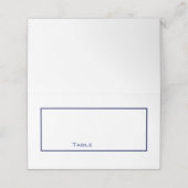 Saubere blaue und weiße Platzkarte (Außenseite Aufgefaltet)