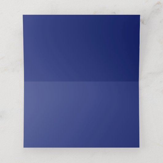 Saubere blaue und weiße Platzkarte (Innenseite Aufgefaltet)