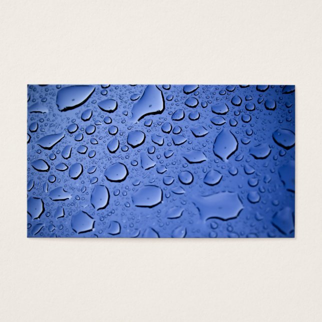 Saubere blaue Wassertropfen (Vorderseite)