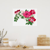 Saubere Blume, Vintage japanische Kunst Poster (Küche)