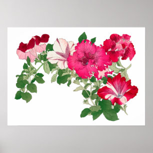 Saubere Blume, Vintage japanische Kunst Poster