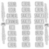 Saubere Briefaufkleber der Pantry-Organisation Aufkleber (Vorderseite)