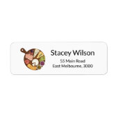 Saubere Catering-Rücksendeadressetikett (Vorne)