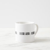 Saubere Code Sauberer Geist Minimalist Espressotasse (Vorderseite Rechts)
