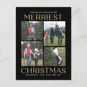Saubere Collage-Weihnachts-Postkarte Feiertagspostkarte