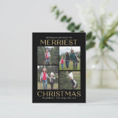 Saubere Collage-Weihnachts-Postkarte Feiertagspostkarte (Stehend Vorderseite)