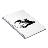 saubere Curl-Silhouette Notizblock (Rechte Seite)