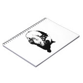 saubere Curl-Silhouette Notizblock (Linke Seite)