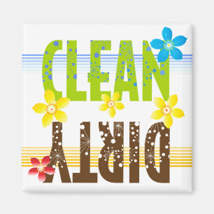 Saubere Dirty-Blume Magnet