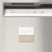 Saubere Dirty-Indikator: Beige der Geschirrspülmas Magnet (In Situ (Geschirrspüler))