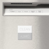 Saubere Dirty Indikator hellgraue, einfache Geschi Magnet (In Situ (Geschirrspüler))