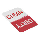 Saubere Dirty Ruby Red Geschirrspüler Magnet (Rechte Seite)