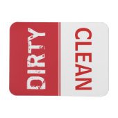 Saubere Dirty Ruby Red Geschirrspüler Magnet (Horizontal)