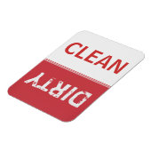 Saubere Dirty Ruby Red Geschirrspüler Magnet (Linke Seite)