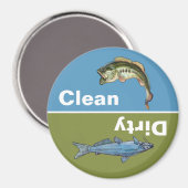 Saubere, dreckige Geschirrspülmaschine Magnet (Vorderseite/Rückseite)