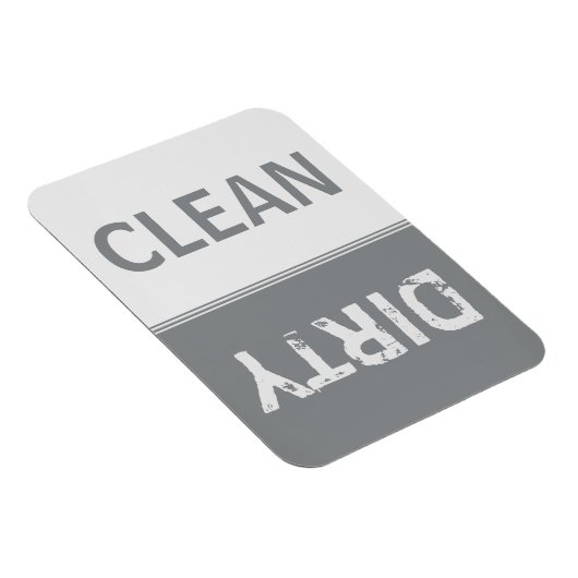 Saubere, dreckige Silberscheibe Magnet (Rechte Seite)