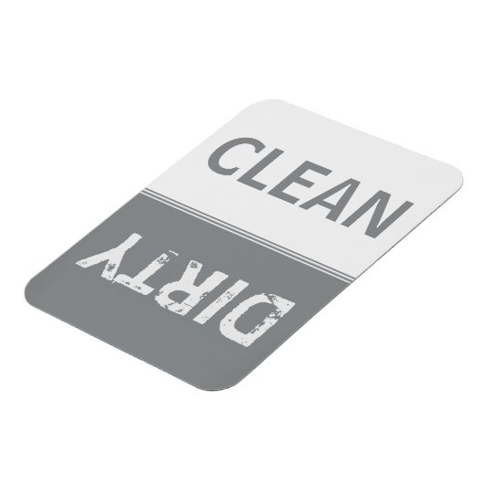 Saubere, dreckige Silberscheibe Magnet (Linke Seite)