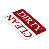 Saubere, dreckige Waschmaschine Magnet (Rechte Seite)