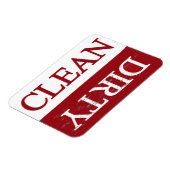 Saubere, dreckige Waschmaschine Magnet (Linke Seite)