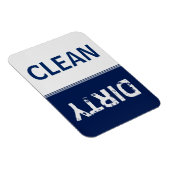 Saubere, dunkelblaue Geschirrspülmaschine Magnet (Rechte Seite)