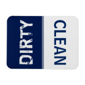 Saubere, dunkelblaue Geschirrspülmaschine Magnet (Horizontal)