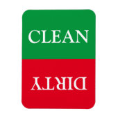 Saubere, dunkelgrüne, weiße Spülmaschine Magnet (Vertikal)